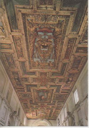 Postal E05327: Catacomba de S.Sebastiano. La basilica: sffitto, Roma