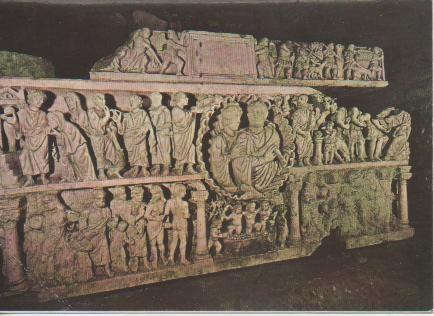 Postal E05408: Sarcofago di Lot, Catacomba di S. Sebastiano