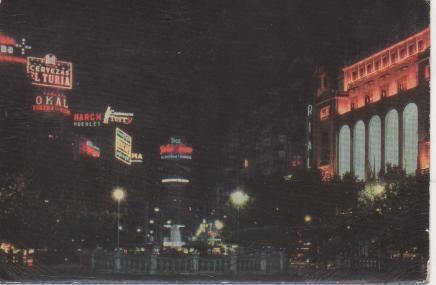 Postal E05290: Plaza del Castillo. Nocturno, Valencia
