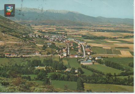 Postal E05266: Vista general, al fons la Serra del Cadí,Alp-Girona. Pirineo Català