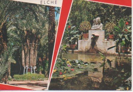 Postal E05274: Imágenes del Huerto del Cura, Elche