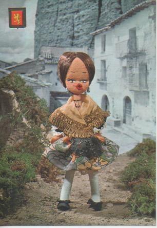 Postal E05566: Muñeca Jotera, postal de la amistad