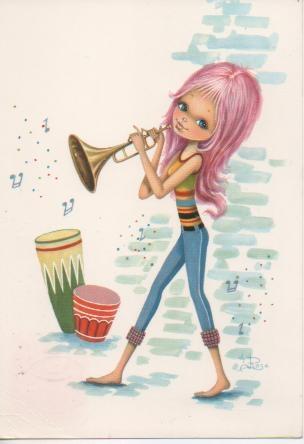 Postal E05603: Dibujo musica de Di Rosa