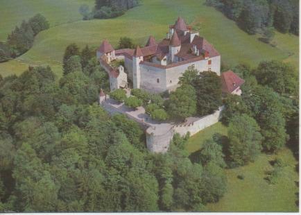 Postal E05451: Gruyeres (Ct de Fribourg), Suisse Le chatêau