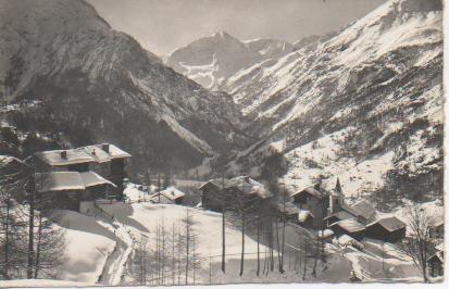 Postal E05452: Postal B/N La Sage, Val d'Herens, et le Pigne d0 Arolla