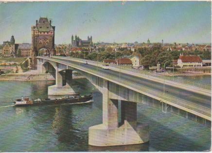 Postal E05470: Worms a. Rhein mit Nibelungenbrücke