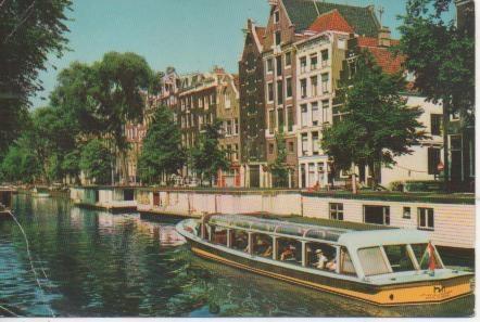 Postal E05472: Oude Pakhuizen aan de Herengracht, Amsterdam, Holland