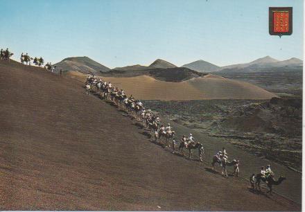 Postal E05206: Caravana a la Montaña del Fuego, Lanzarote