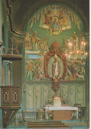 Postal E04929: Església. Altar Major, Vidra-Girona