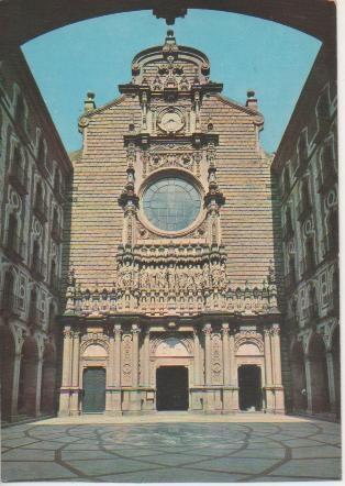 Postal E04933: Fachada de la Basilica, Montserrat