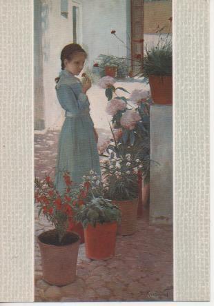 Postal E04898: La Niña de la Clavellina. Santiago Rusiñol, Sitges