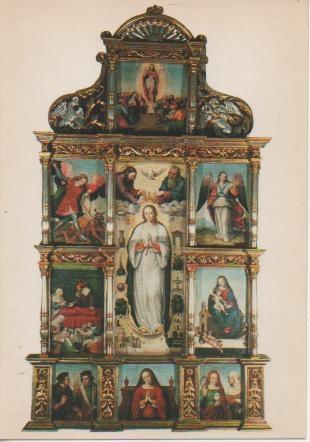 Postal E04907: Retablo de la Inmaculada. Juan de Joanes 1579. Museo Parroquial, Bocirente-Valencia
