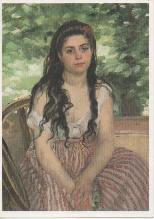 Postal E04909: Im Sommer 1868. Auguste Ronoir, Nationalgalerie-Berlin