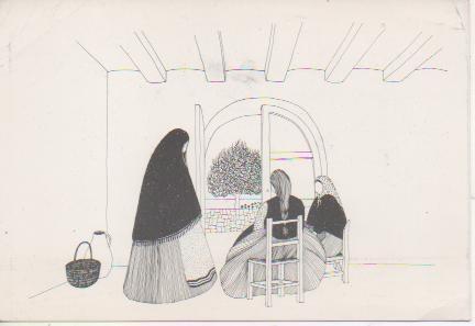 Postal E04913: Detrás de la puerta. Joan Ribas, Ibiza
