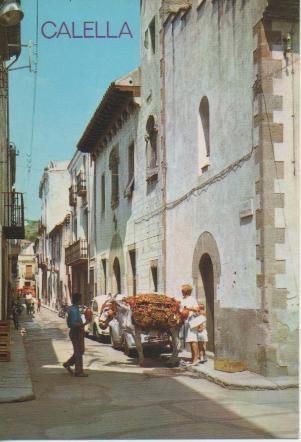 Postal E04988: Calle típica de Calella de Mar
