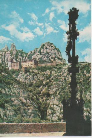 Postal E04991: Vista parcial del Santuario, Montserrat