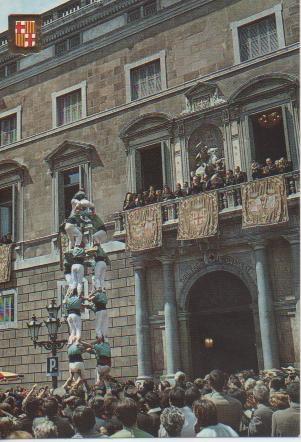 Postal E04992: alacio de la Diputación en Fiestas, Barcelona