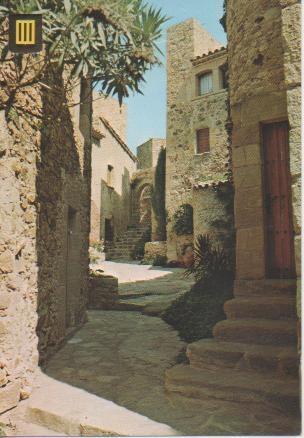 Postal E04953: Calle del recinto Gótico. Pals, Costa Brava