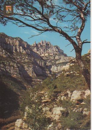 Postal E04954: Paisaje de Montserrat, Barcelona