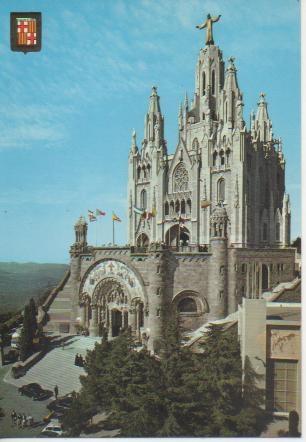 Postal E04956: Templo Expiatorio. Tibidabo, Barcelona