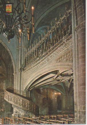 Postal E04962: Escalera y Coro Iglesia Arciprestal. Morella-Castellon