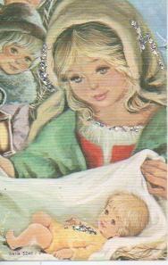 Navid E04817: Postal Navideña Virgen María y Niño Jesús