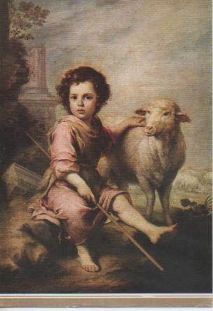 Postal E04874: El Buen Pastor. Murillo, Museo del Prado