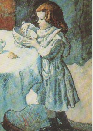 Postal E04889: Le gourmet. Pablo Picasso, Washingtin, National Gallery of Art