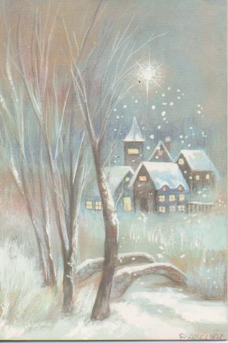 Navid E04843: Felicitacion paisaje Navideño