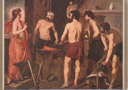 Postal E04860: La Fragua de Vulcano. Velazquez, Museo del Prado