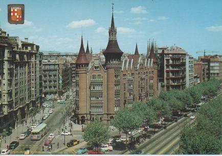 Postal E05133: Avenida del Generalisimo. "Les Punxes", Barcelona