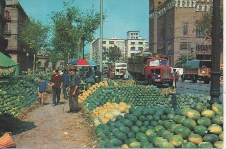 Postal E05124: Mercado de Melones. Barcelona