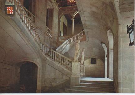 Postal E05186: La Lonja. Escalera principal, Barcelona