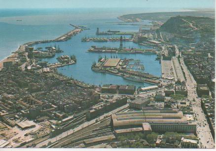 Postal E05181: Vista aérea del Puerto, Barcelona