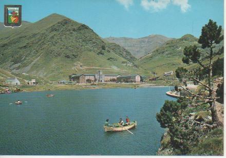 Postal E05196: Llac i vista general de Nuria, Pirineo Català-Girona