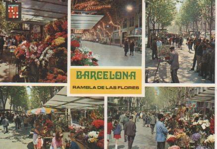 Postal E05159: Imágenes Rambla de Barcelona