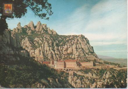 Postal E05161: El Monasterio desde el camino de San Miguel, Montserrat