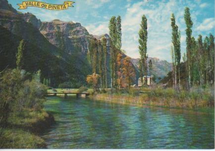 Postal E05175: Valle de Pineta y río Cinca.Bielsa-alto Aragón