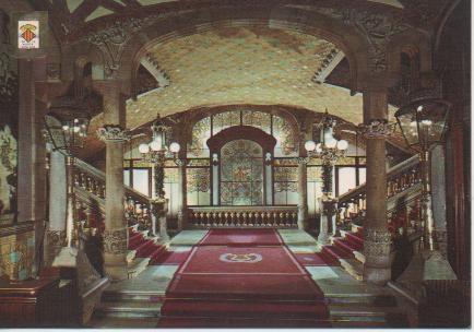 Postal E05035: Entrada principal. Palau de la Música Catalana, Barcelona