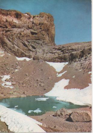 Postal E05025: Pico Cilindro y lago Helado del Monte Perdido, parque Nacional de Ordesa