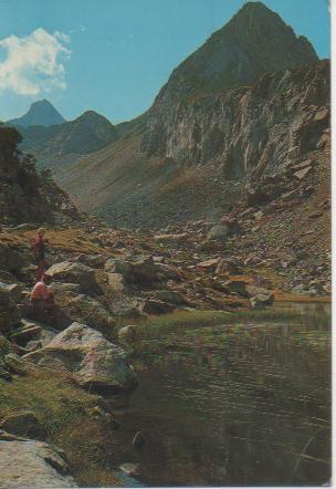 Postal E05020: Lago y Pico de Paderna. Alfondo Tauca Blanca, Benasque, <pirineo Aragones