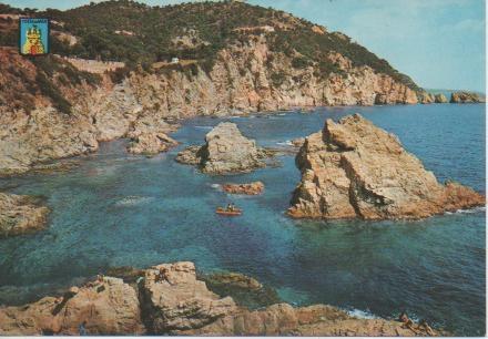 Postal E05051: Acantilados "Les Illetes". Tossa de Mar, costa Brava