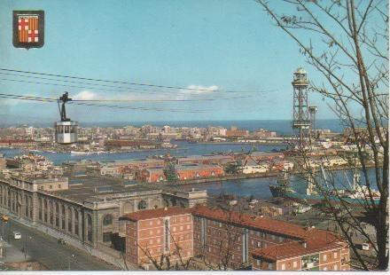 Postal E05078: Vista parcial del Puerto, Barcelona