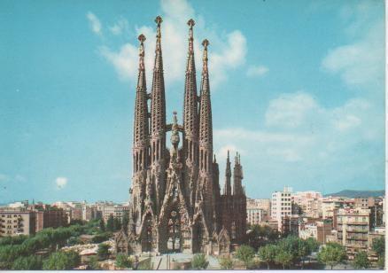 Postal E05081: Templo Expiatorio de la Sagrada Familia, Barcelona