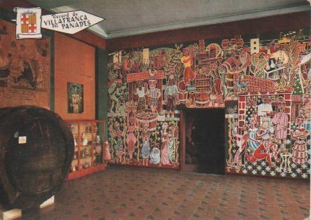 Postal E05083: Museo del Vino. Mural " La Vendimia" de Pablo Boada, Villafranca del Penedes