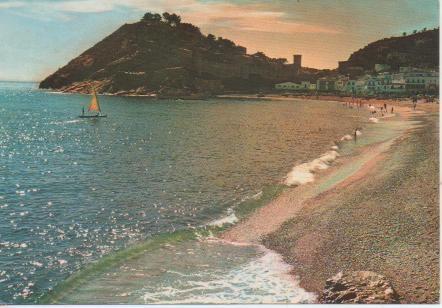 Postal E05094: Amanecer en la playa. Tossa de Mar,Costa Brava