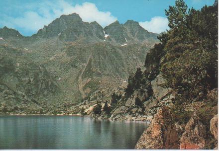 Postal E05098: Vlle de Espot "Estany Negre" Pirineo de Lerida el Pallars