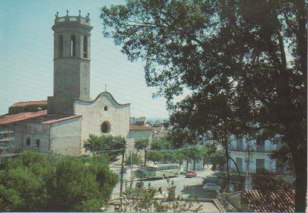 Postal E05061: Plaza de la Iglesia, Pineda de Mar