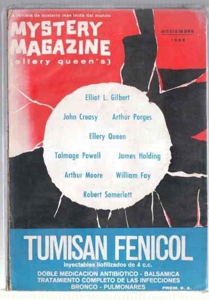 Mystery Magazine noviembre 1966 (cubierta suelta y cogida con cello, lomo estropeado)