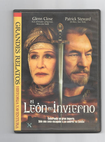 DVD pelicula: El Leon en invierno (2003), con Glenn Close y Patrick Steward. Grandes Relatos, Historia y Aventura